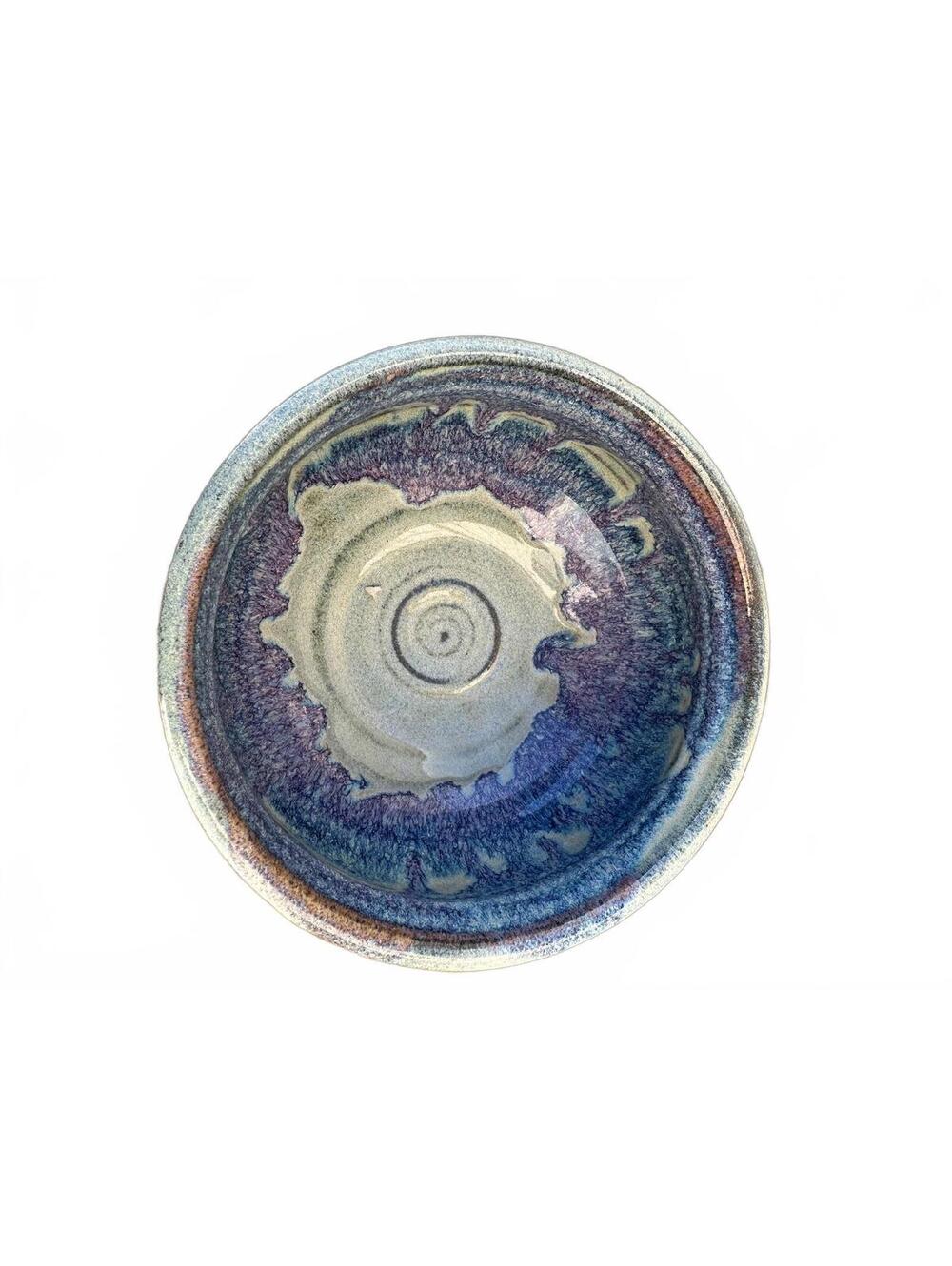 Signed Studio Pottery Blue Purple Glazed Bowl